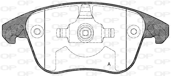 OPEN PARTS Комплект тормозных колодок, дисковый тормоз BPA1249.00